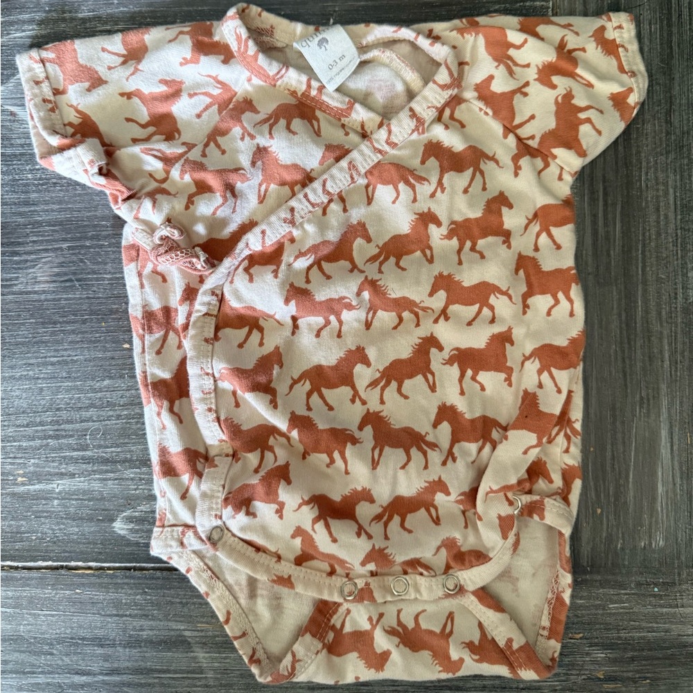 Kate Quinn Cream and Brown Horse Print Bodysuit